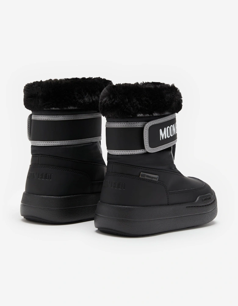 Moon Boot Kids JR Park Strap Boots in Black