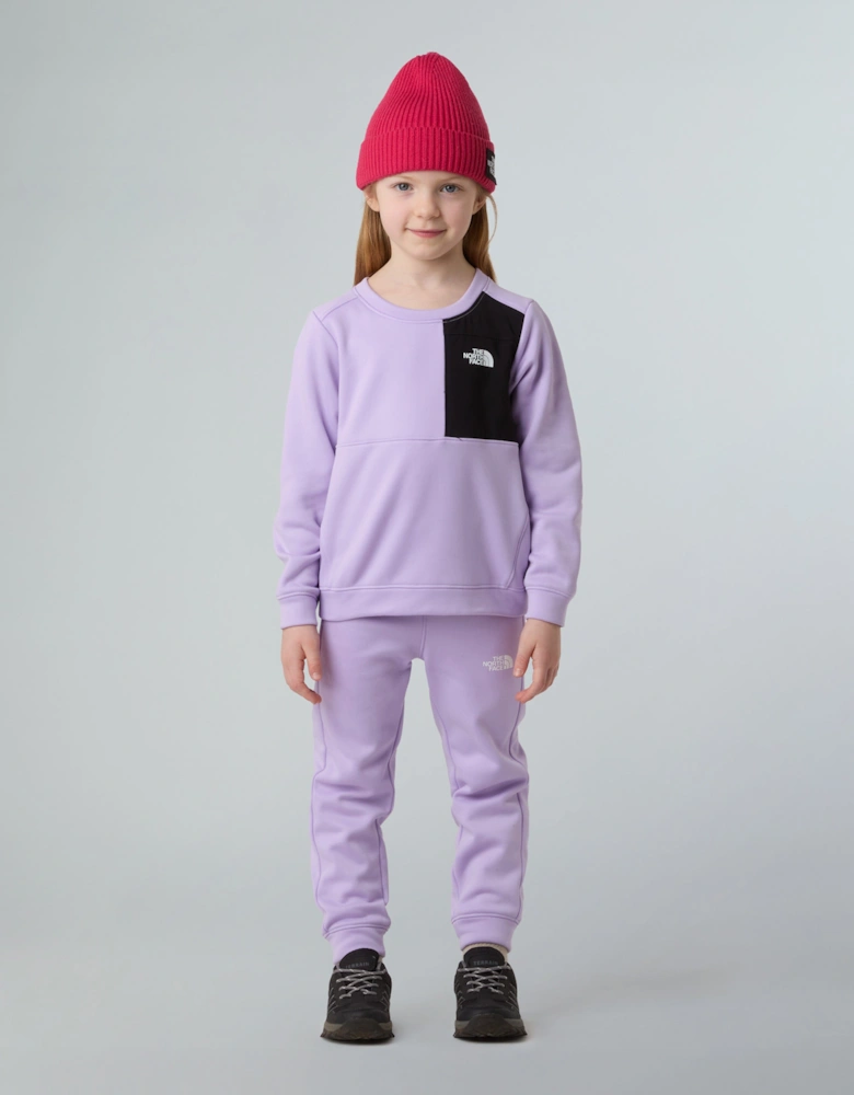 Girls Performance Fleece Tracksuit in Purple