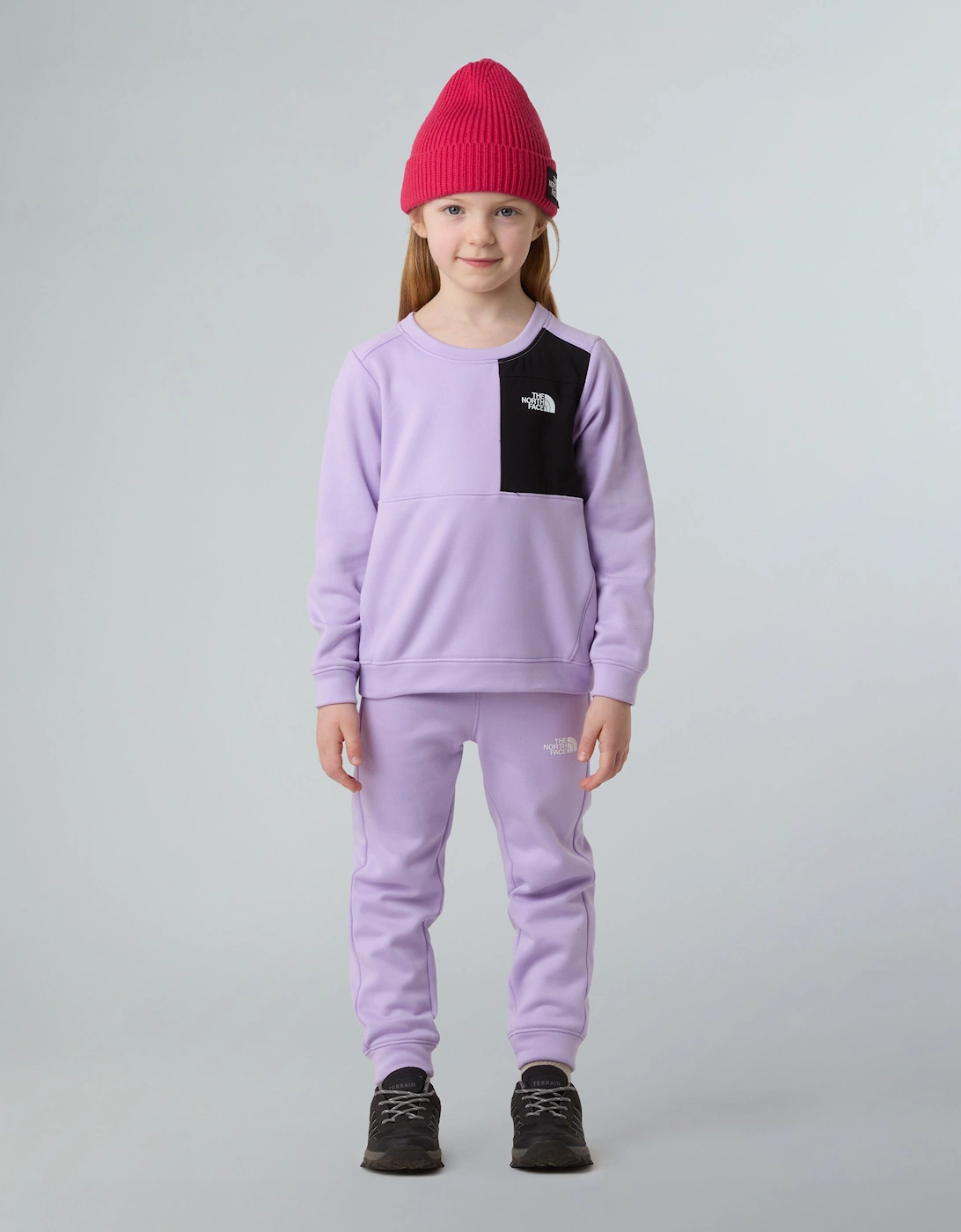 Girls Performance Fleece Tracksuit in Purple