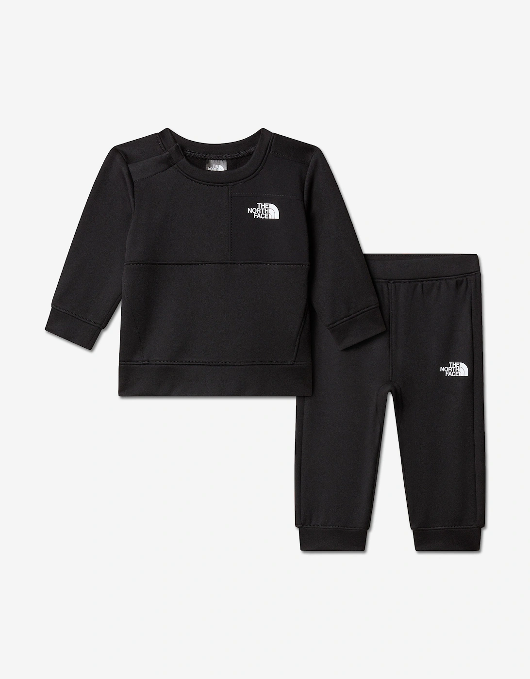 Baby Performance Fleece Tracksuit in Black, 6 of 5