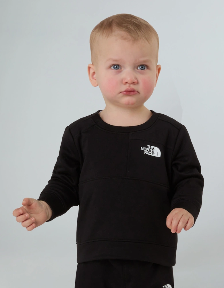 Baby Performance Fleece Tracksuit in Black
