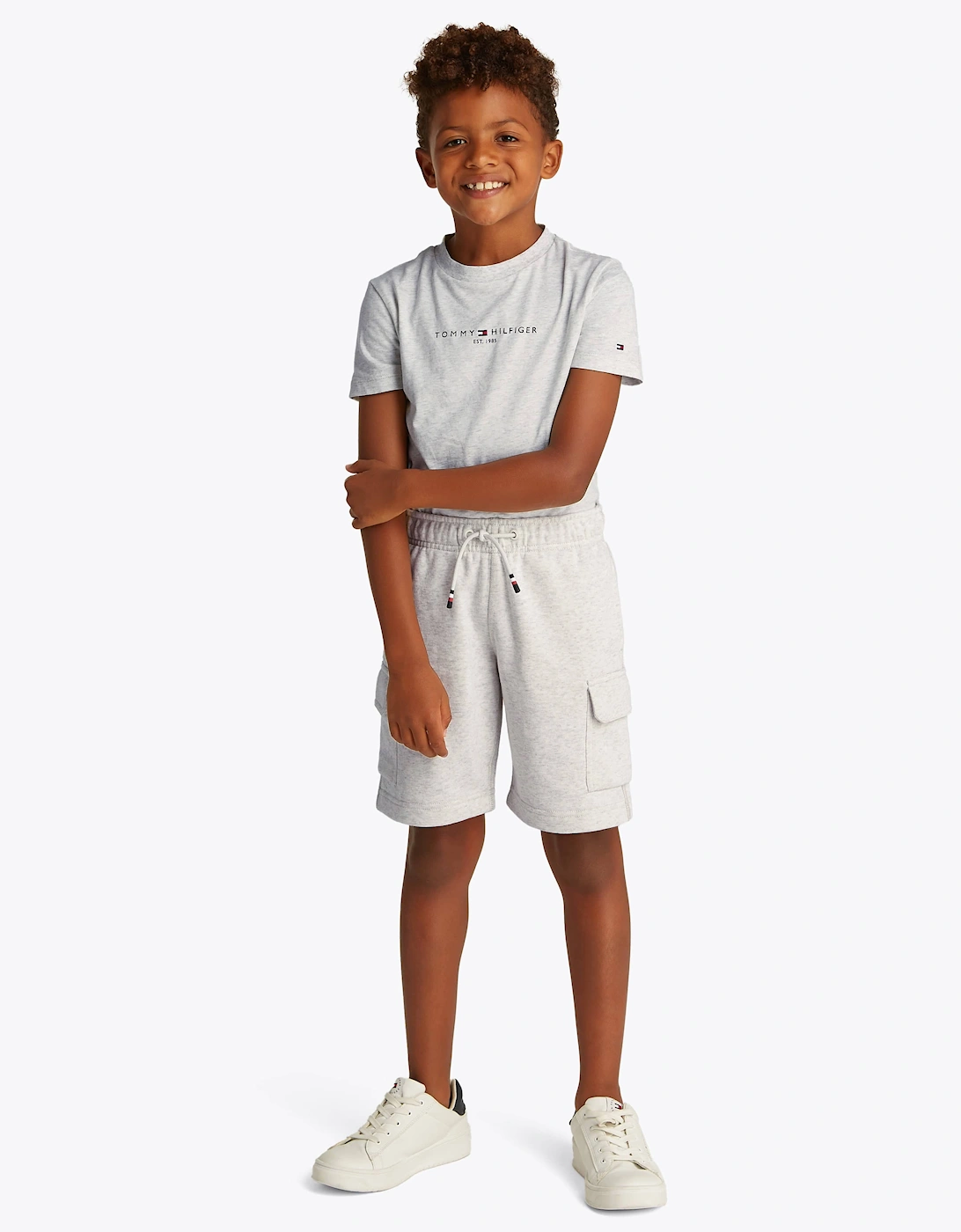 Boys T-Shirt and Cargo Short Set in Grey