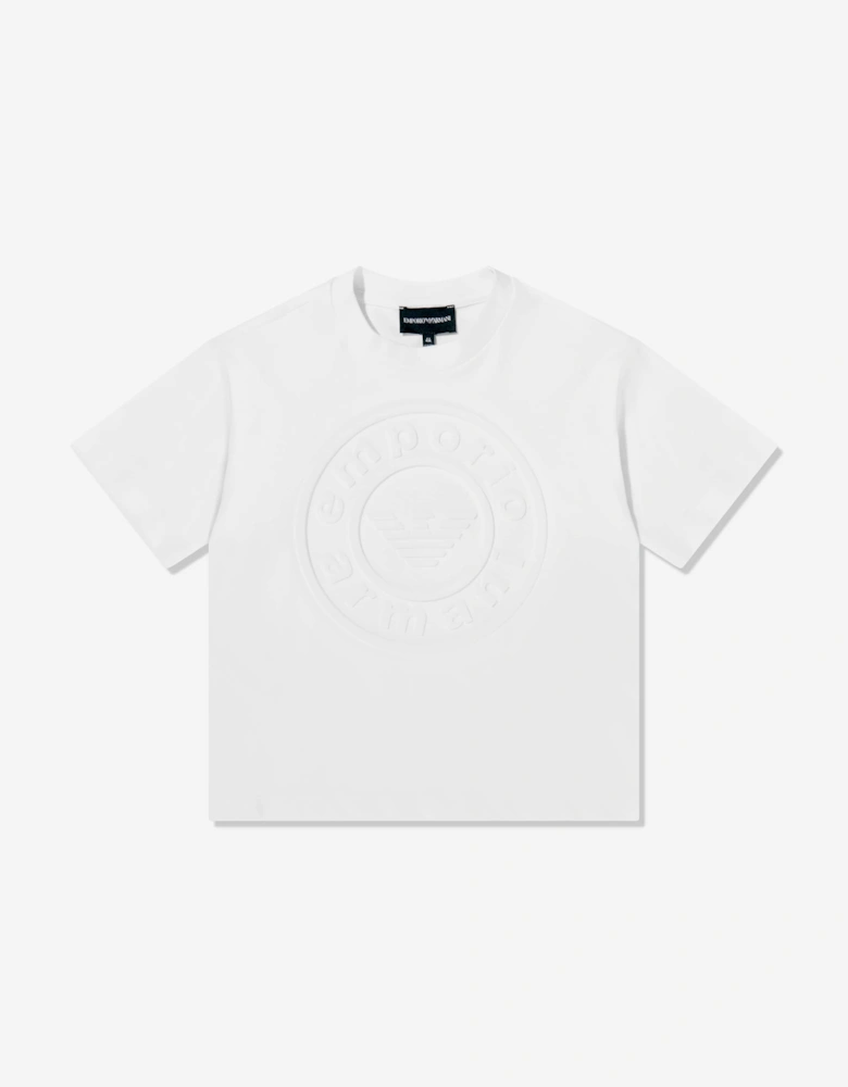 Boys Logo T-Shirt in Ivory