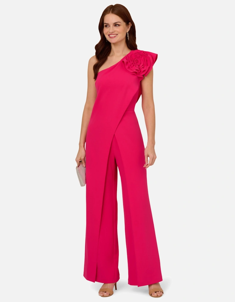 One Shoulder Rosette Jumpsuit