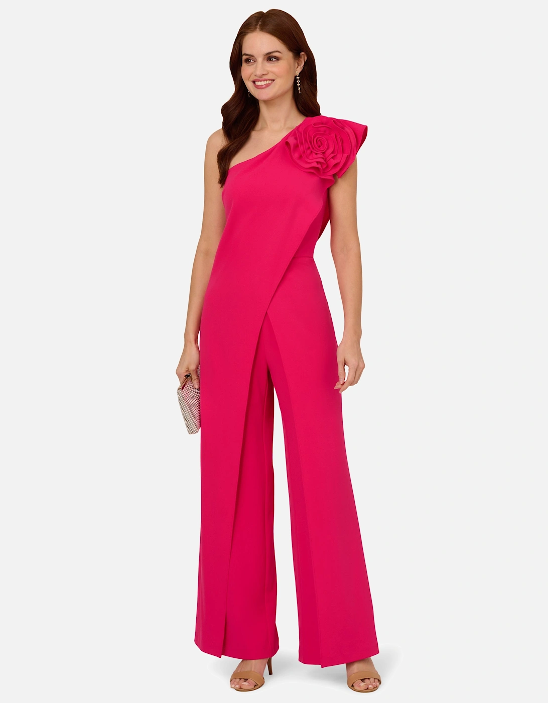 One Shoulder Rosette Jumpsuit, 2 of 1