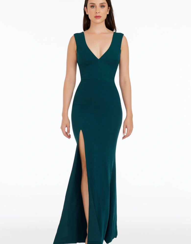 Sandra Plunging V-neck Mermaid Dress