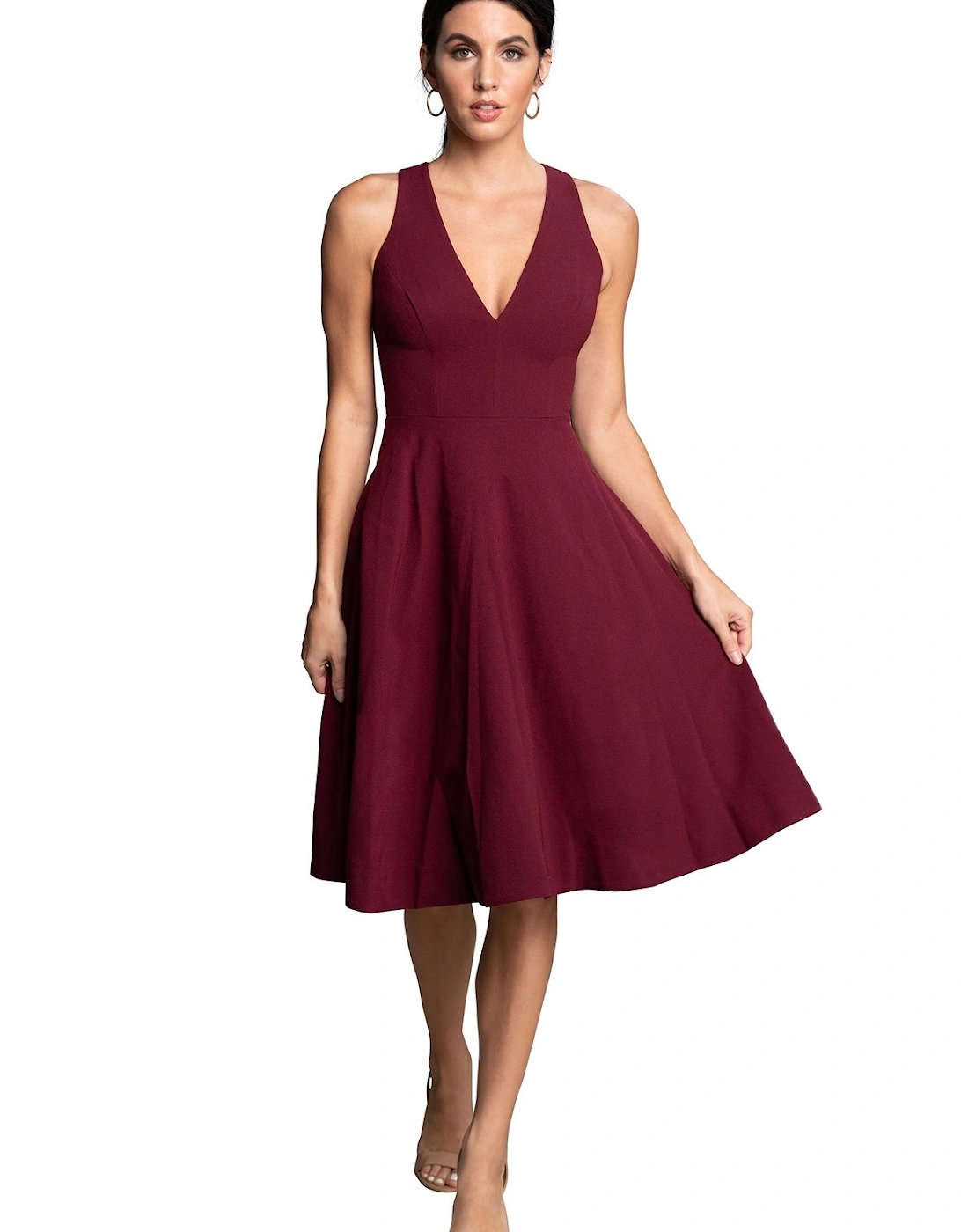 Catalina Plunging V-neck Midi Dress, 2 of 1