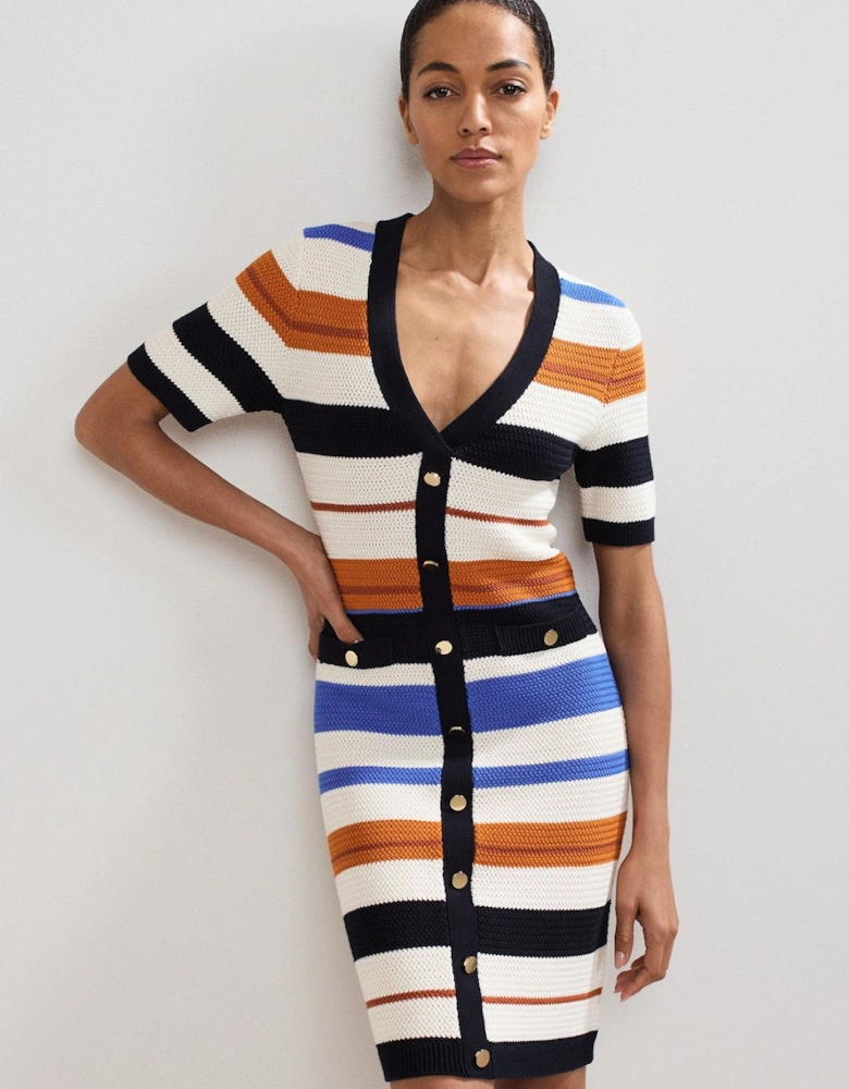 Bridget Stripe Crochet Dress