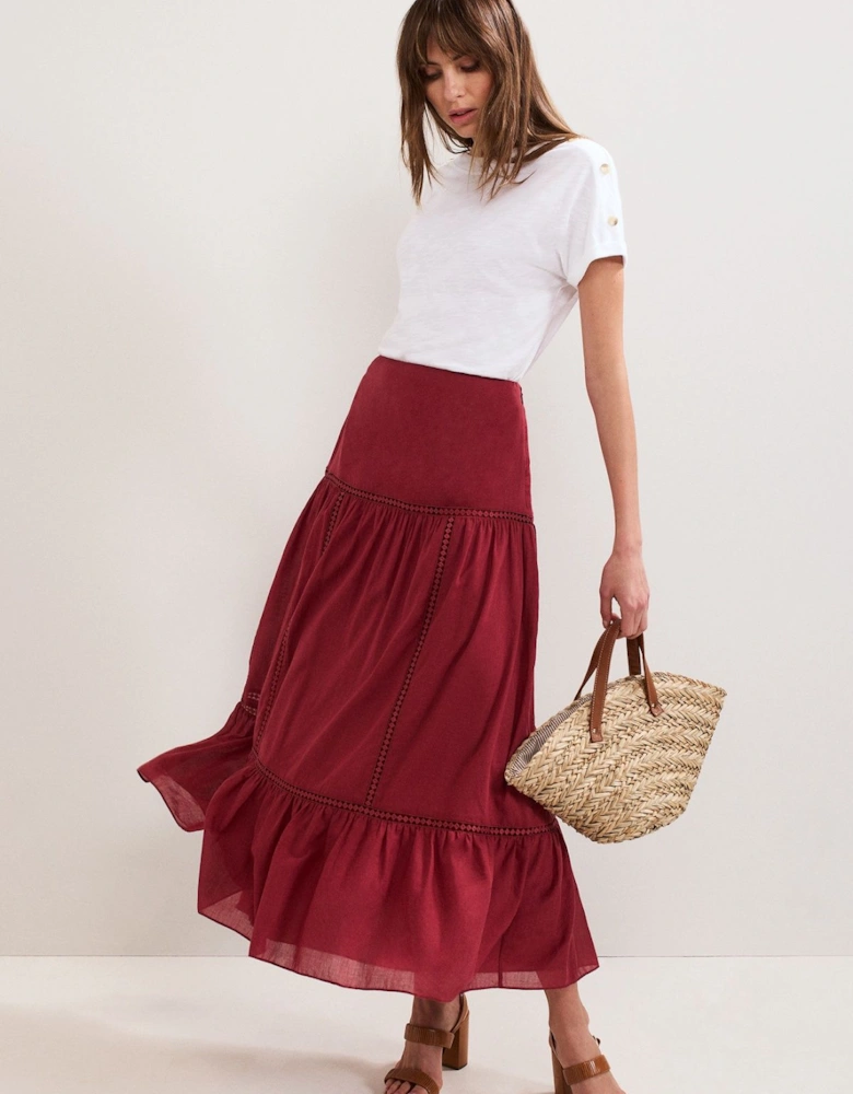 Kyla Trim Detail Maxi Skirt