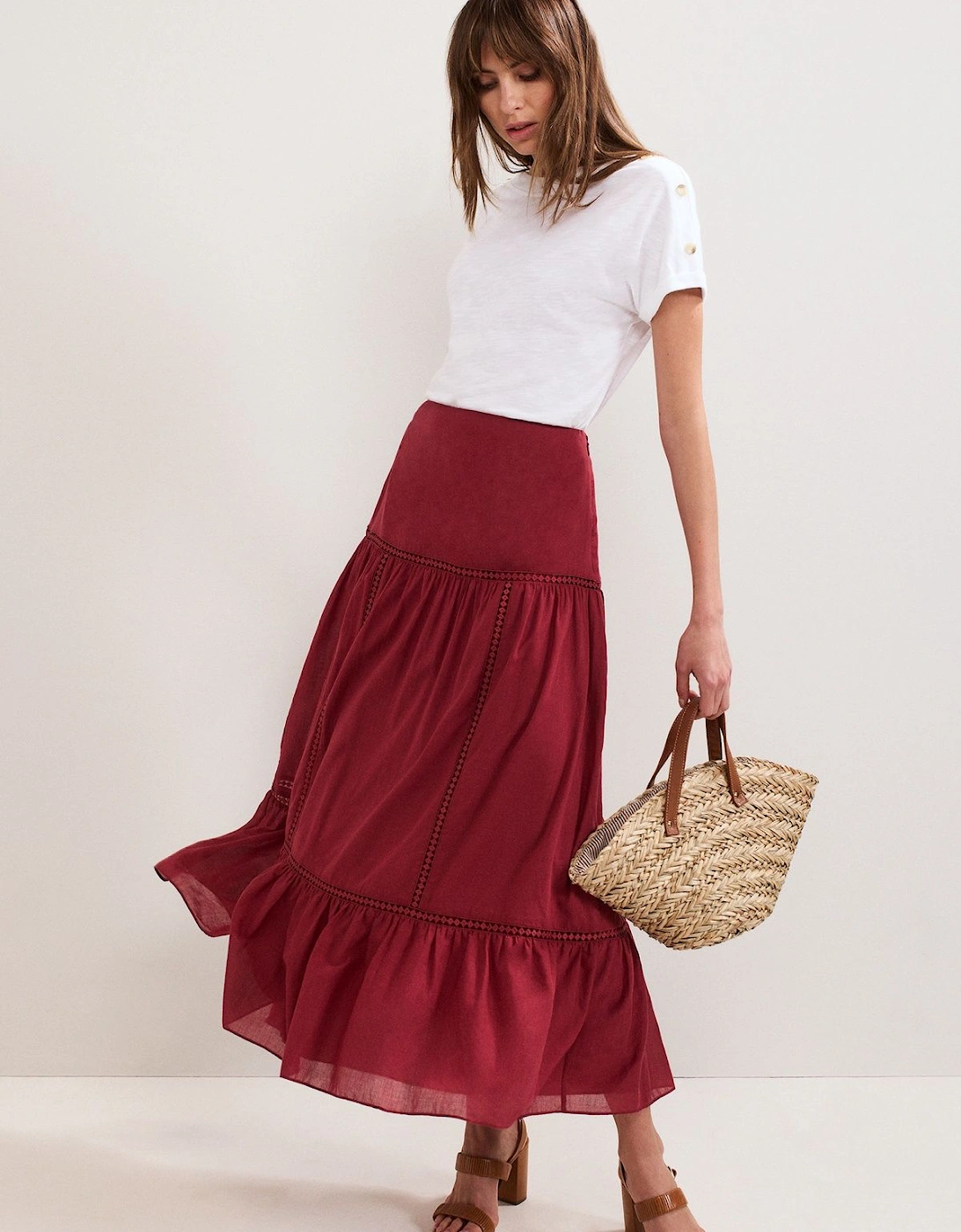 Kyla Trim Detail Maxi Skirt, 2 of 1