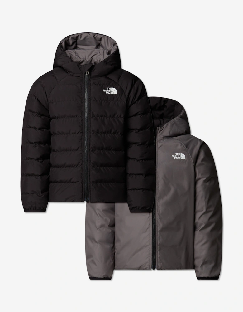 Kids Reversible Perrito Hooded Jacket in Black