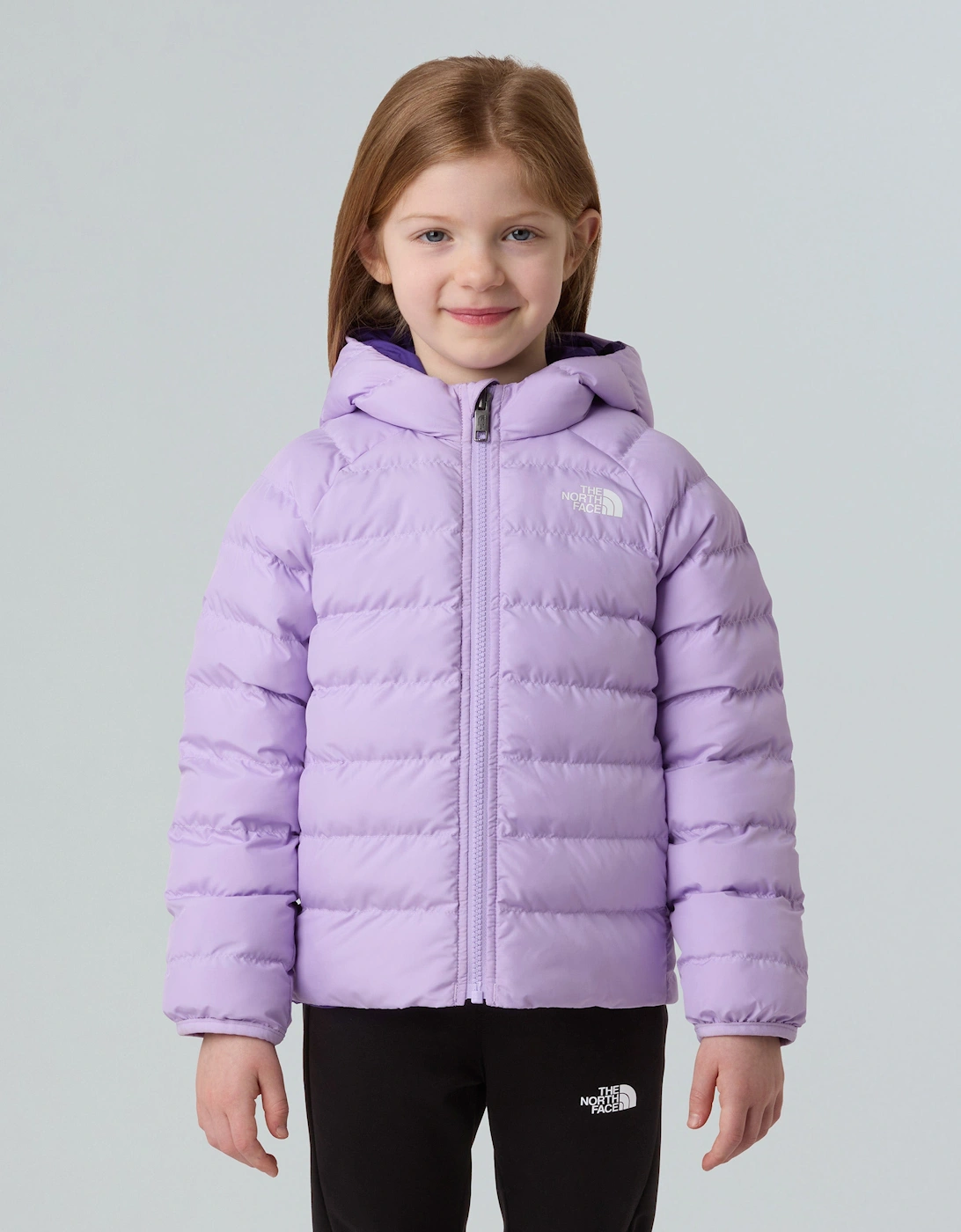 Girls Reversible Perrito Hooded Jacket in Purple