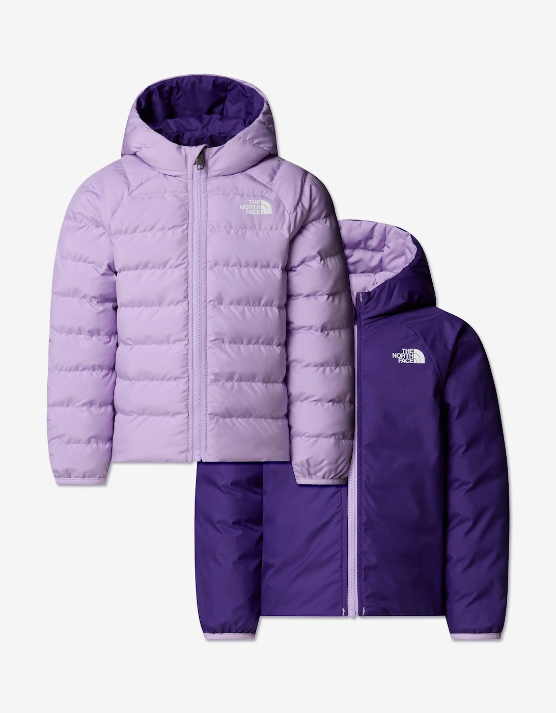 Girls Reversible Perrito Hooded Jacket in Purple, 6 of 5