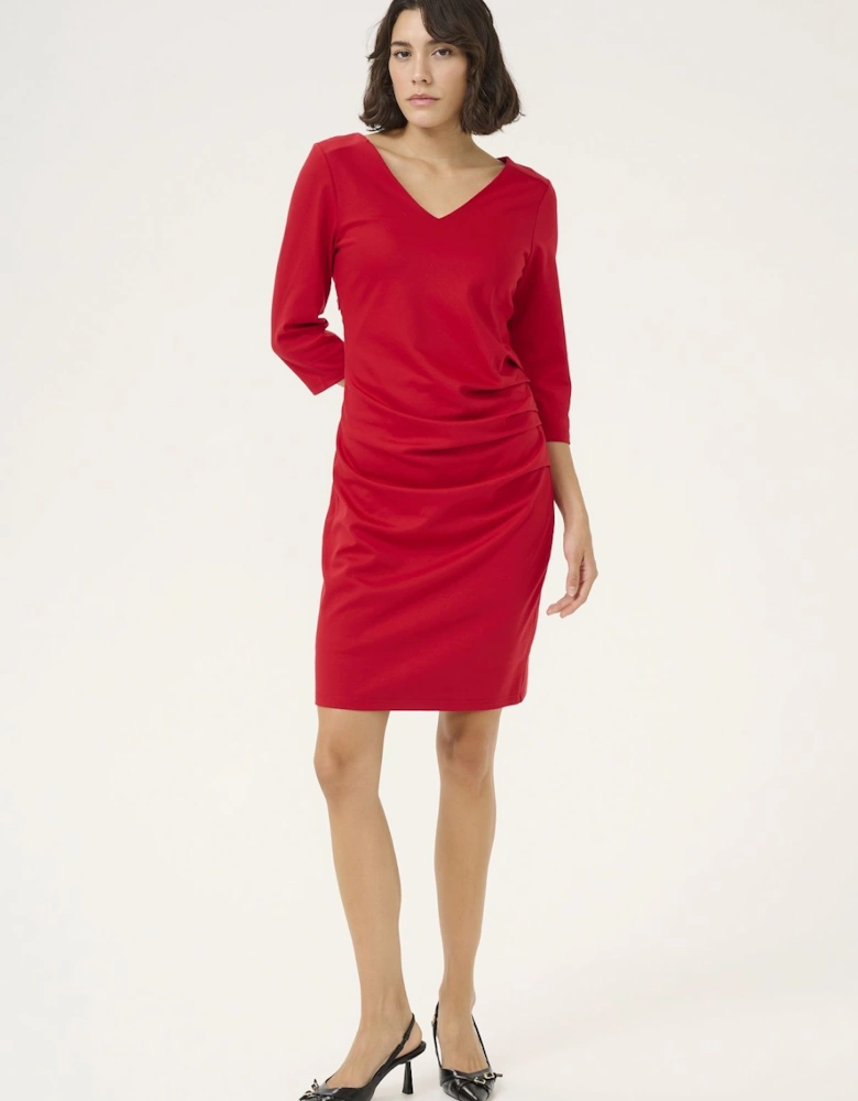 Kaindia Cocktail Dress 3/4 Sleeve V-Neck