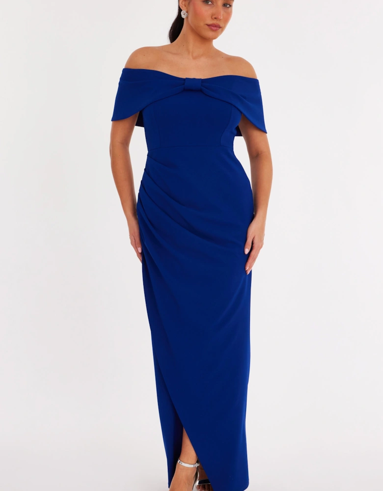 Royal Bardot Maxi Dress