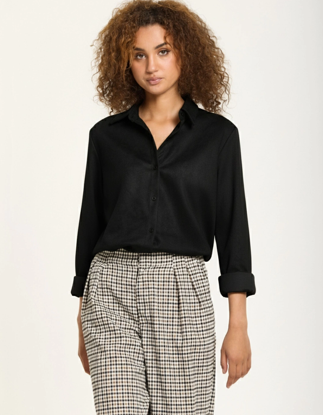 Black Faux Suede Shirt, 2 of 1