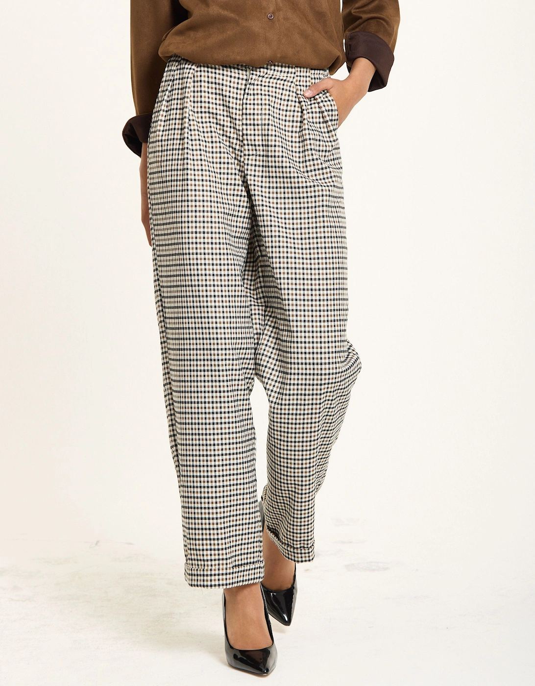 Heritage Check Tailored Trousers, 2 of 1