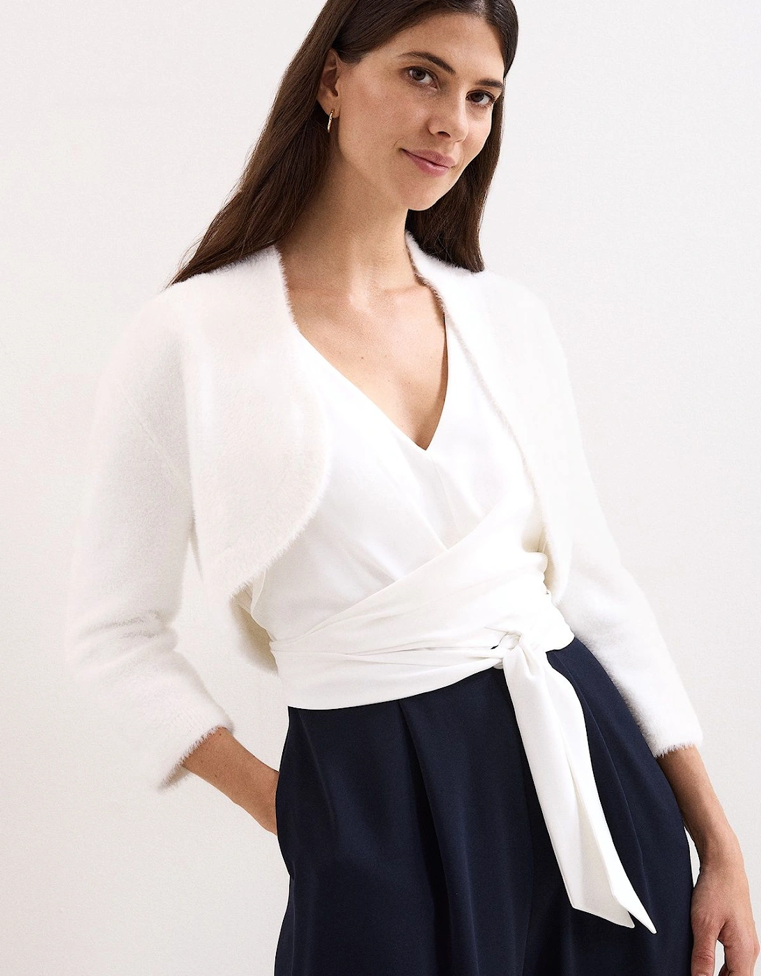 Fay Fluffy 3/4 Length Sleeve Bolero, 2 of 1