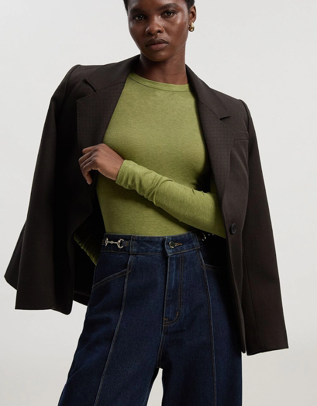 Wool Blend Crew Neck Long Sleeve Top, 2 of 1