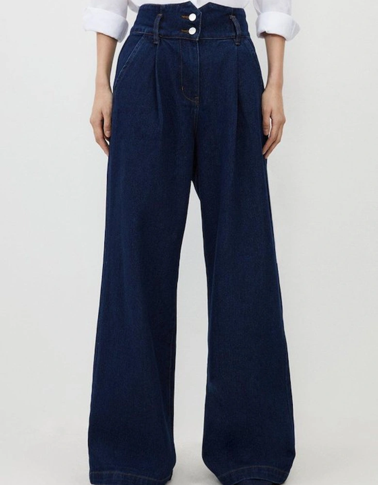 Denim Wide Leg Trousers