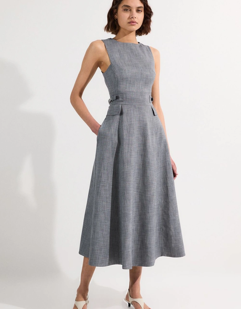 Petite Tailored Marl Midi Dress