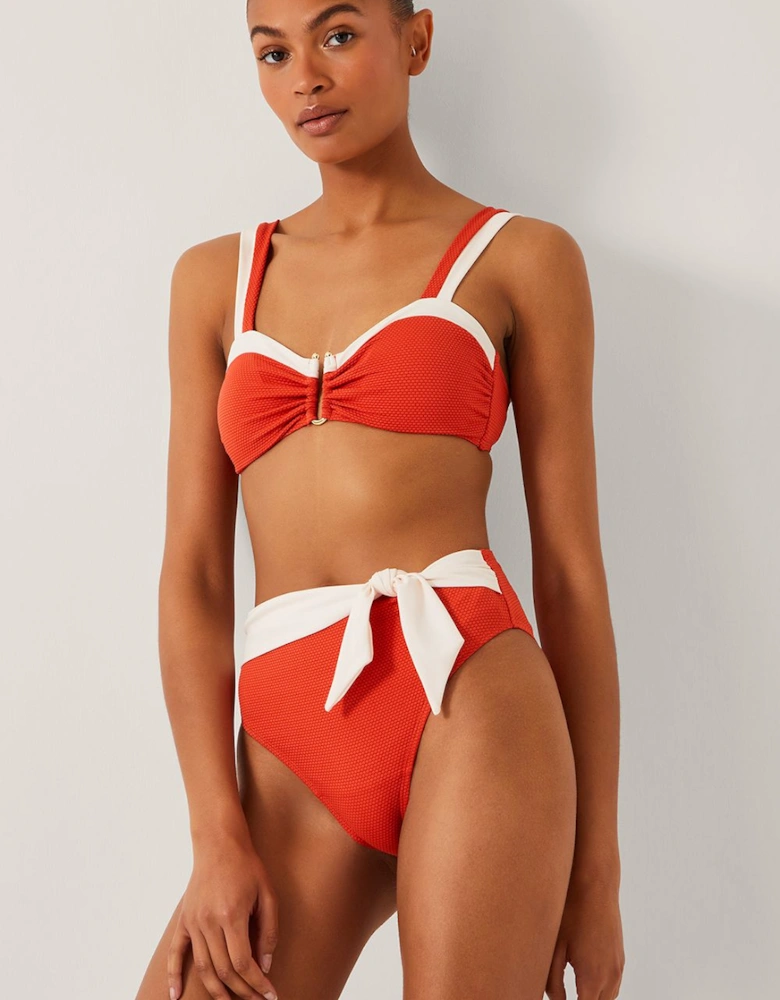 Sabrina Two Tone Bikini Top Orange