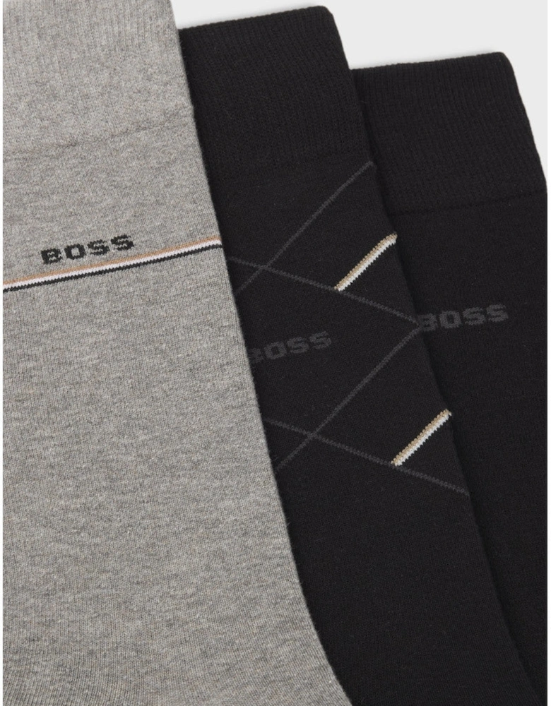 BOSS Black 3PRS Giftset Icon CC Socks 001 Black