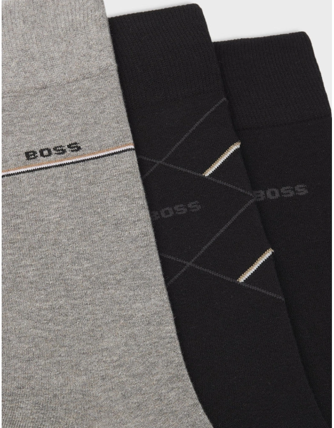 BOSS Black 3PRS Giftset Icon CC Socks 001 Black