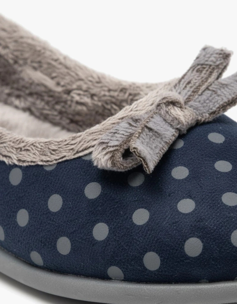 LOUISE Womens Full Slippers Navy