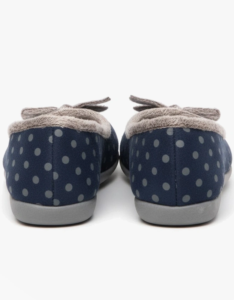 LOUISE Womens Full Slippers Navy
