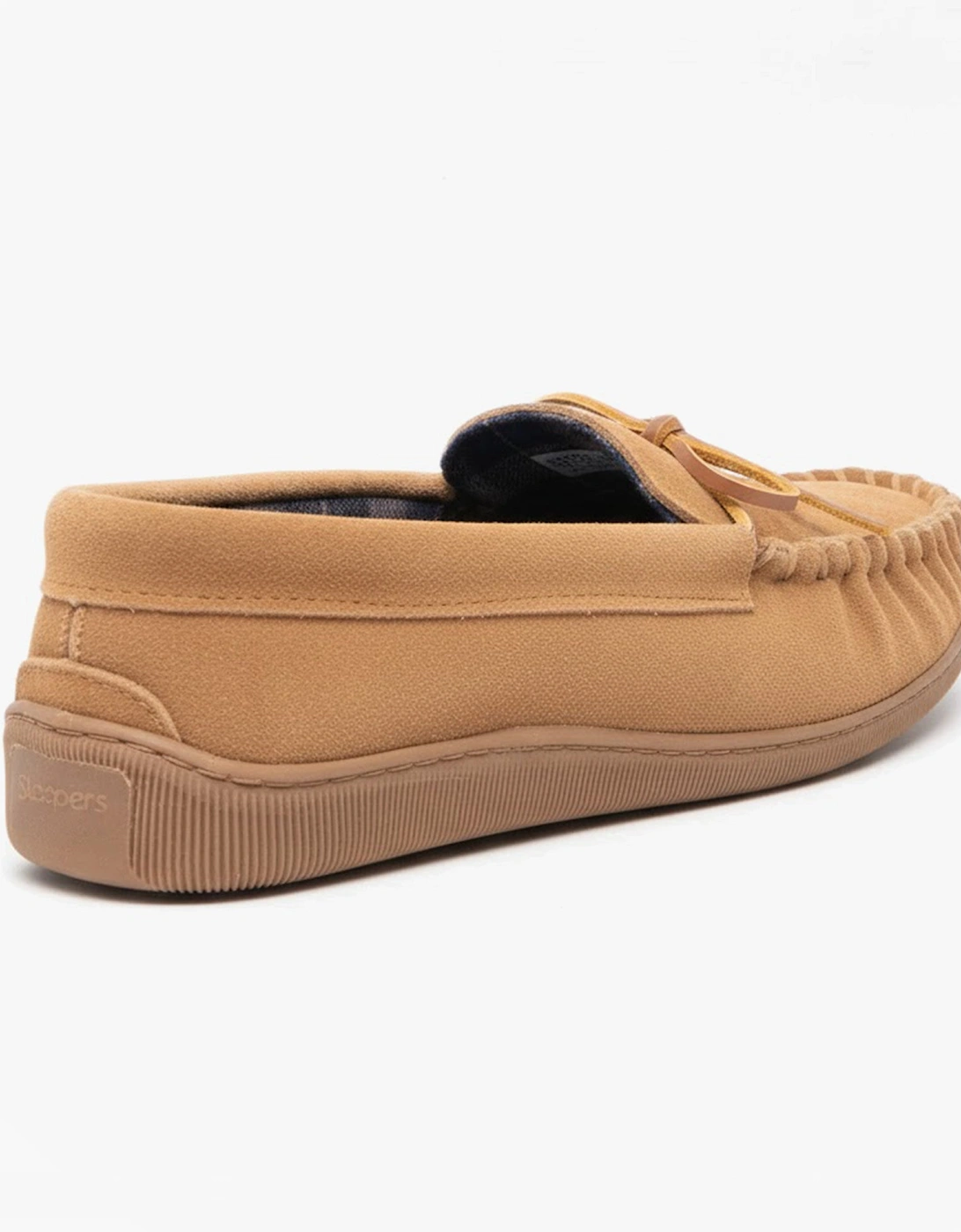 ADIE Mens Moccasin Slippers Sand