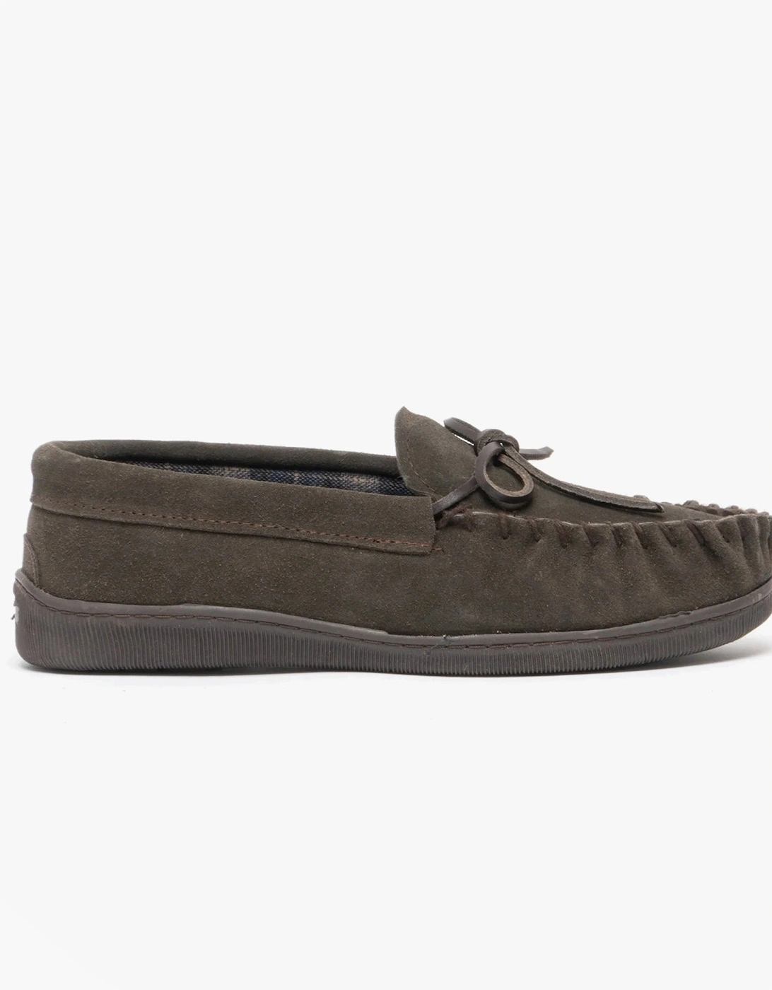 ADIE Mens Moccasin Slippers Brown, 5 of 4