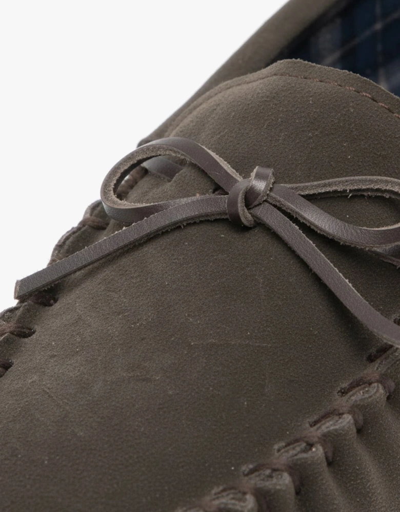 ADIE Mens Moccasin Slippers Brown