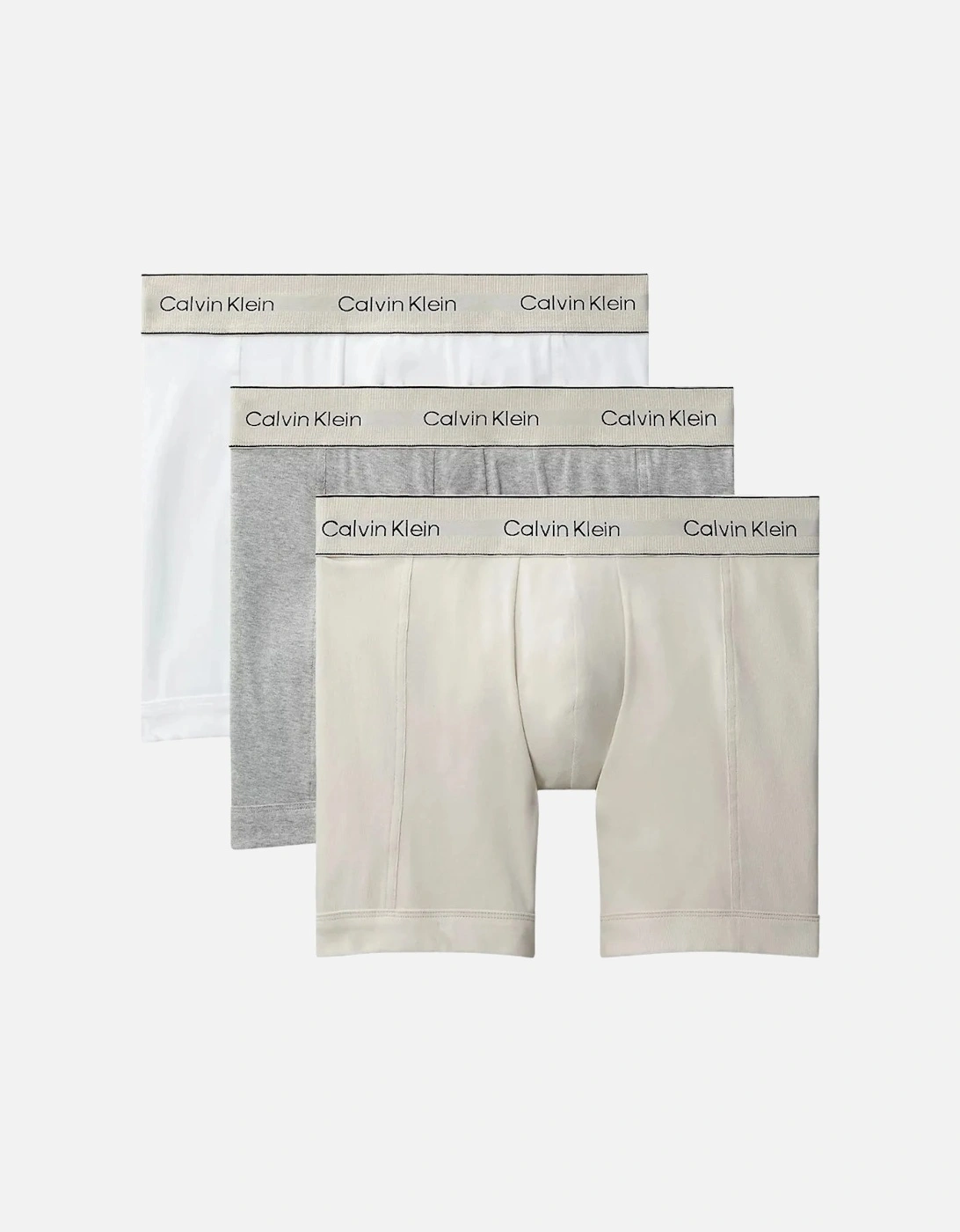 3-Pack Heritage Cotton Boxer Briefs, Oyster Grey / Grey Heather / White, 7 of 6