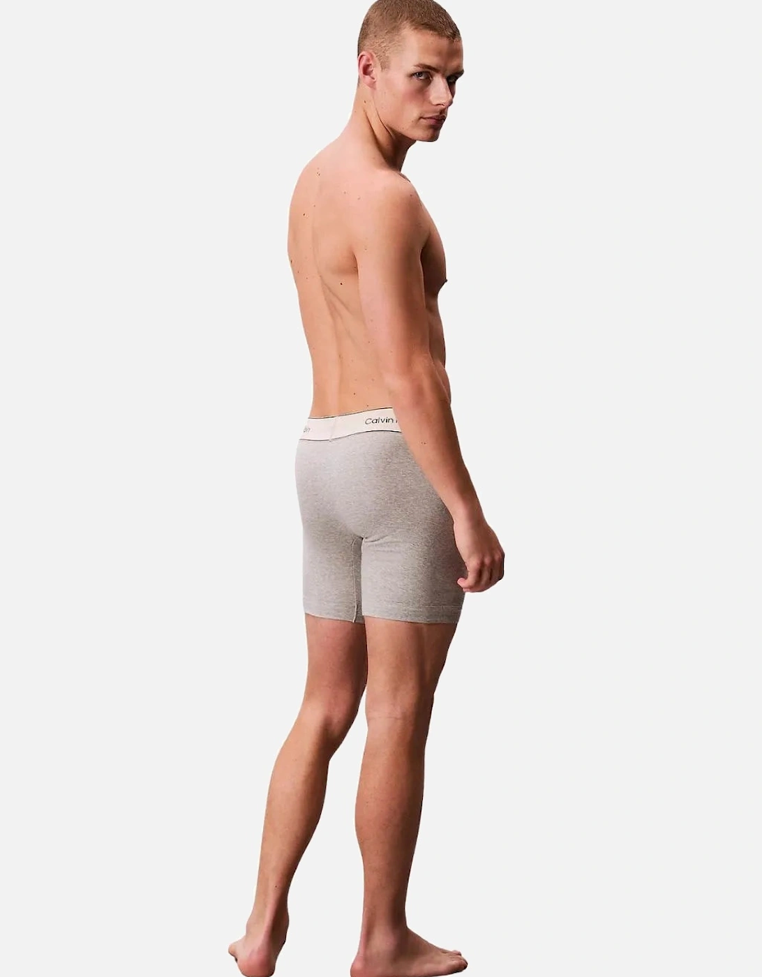 3-Pack Heritage Cotton Boxer Briefs, Oyster Grey / Grey Heather / White