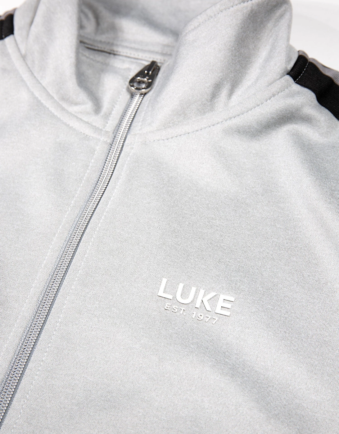 Luke1977 Redwood Funnel Neck Full Zip Sweatshirt - Mid Marl Grey