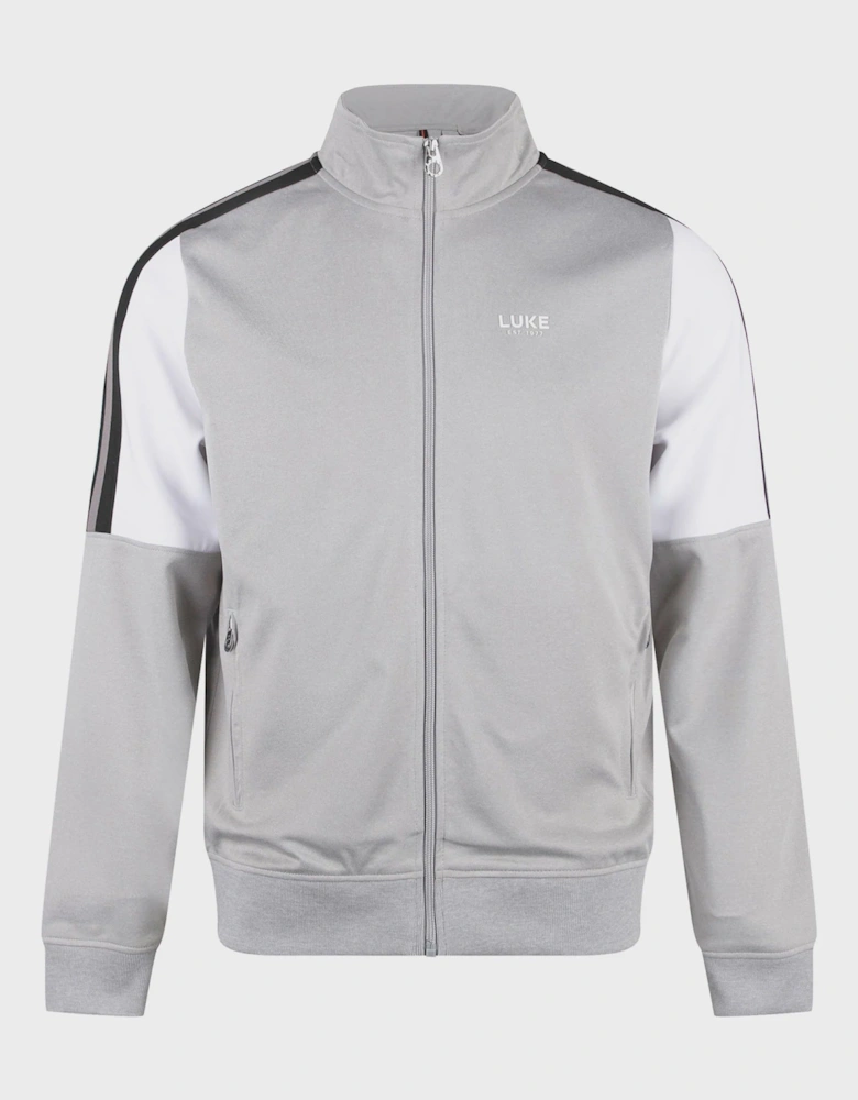 Luke1977 Redwood Funnel Neck Full Zip Sweatshirt - Mid Marl Grey