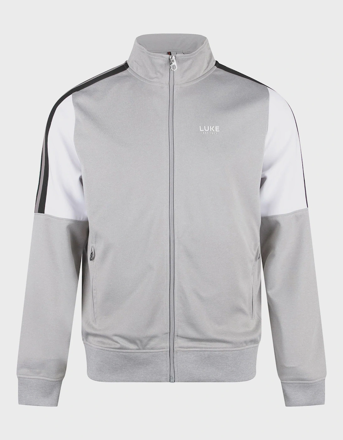 Luke1977 Redwood Funnel Neck Full Zip Sweatshirt - Mid Marl Grey, 7 of 6