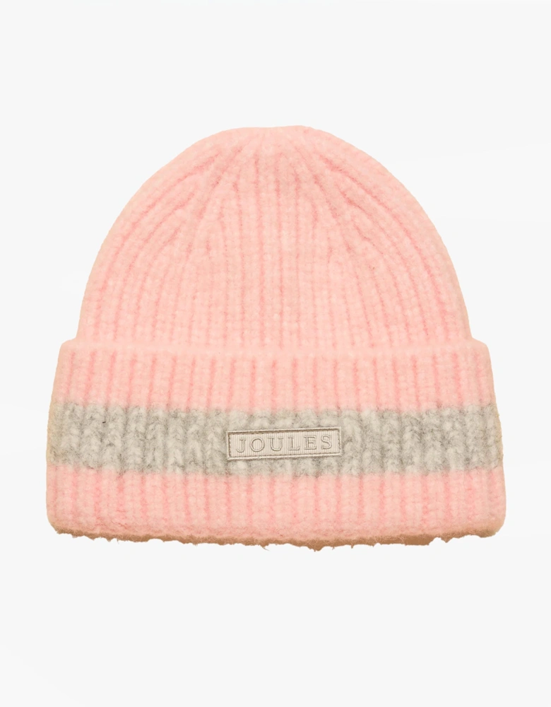 POPLEY STRIPE Womens Beanie Pink/Grey