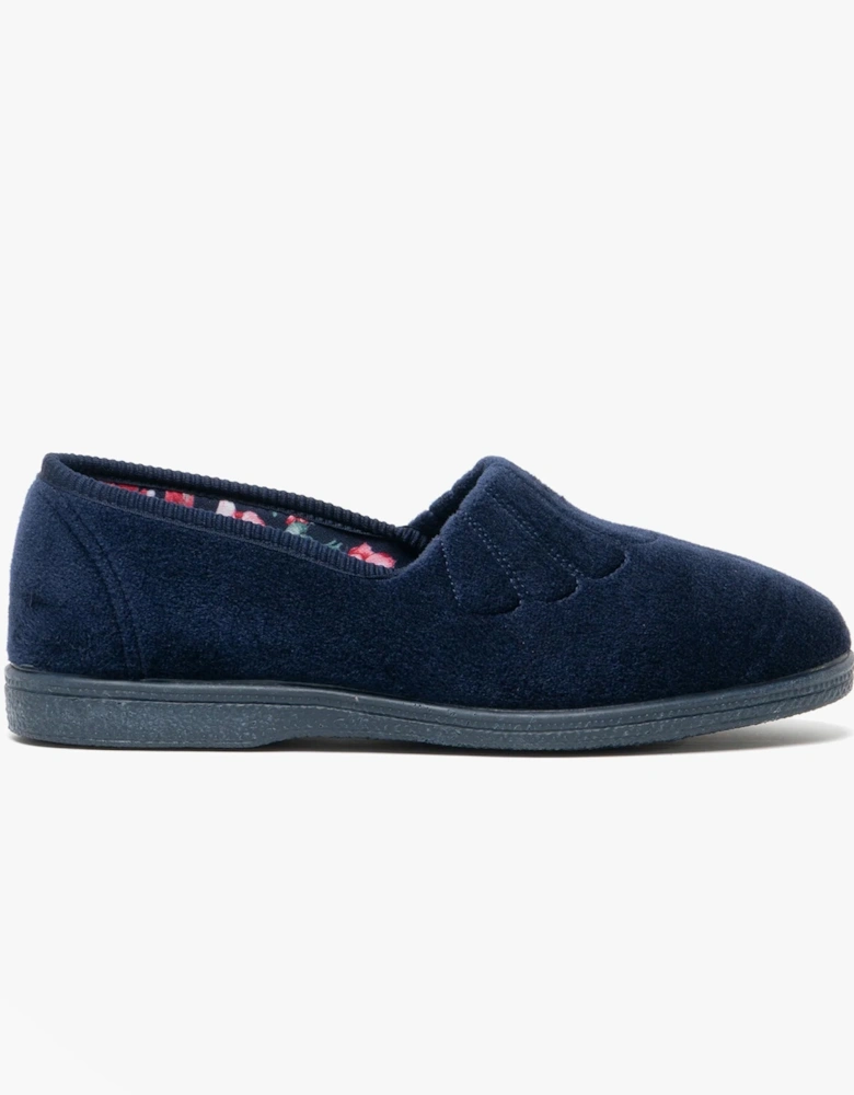 ZARA Womens Full Slippers Navy Blue