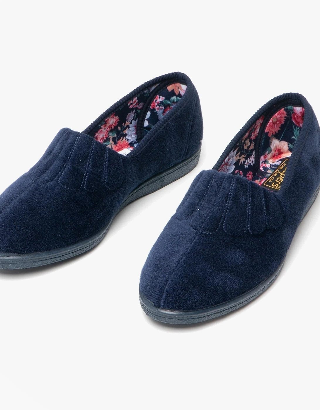 ZARA Womens Full Slippers Navy Blue