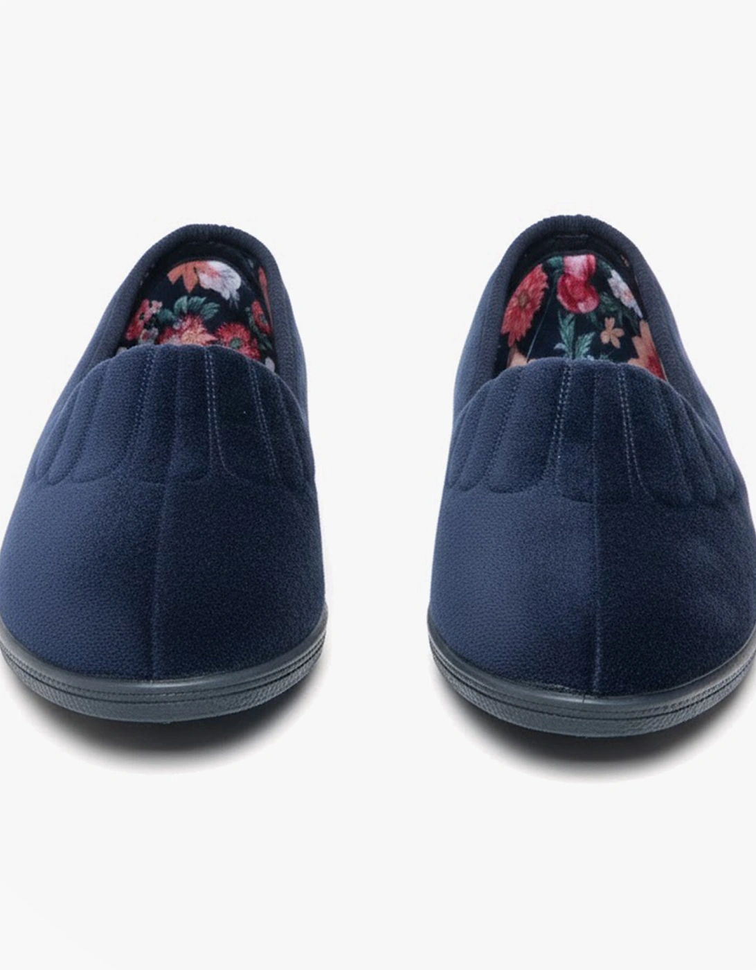 ZARA Womens Full Slippers Navy Blue