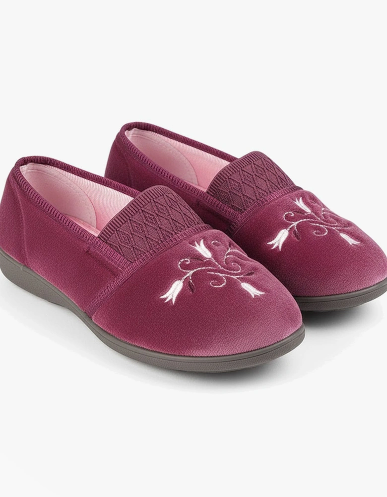 INEZ Womens Full Slippers Heather