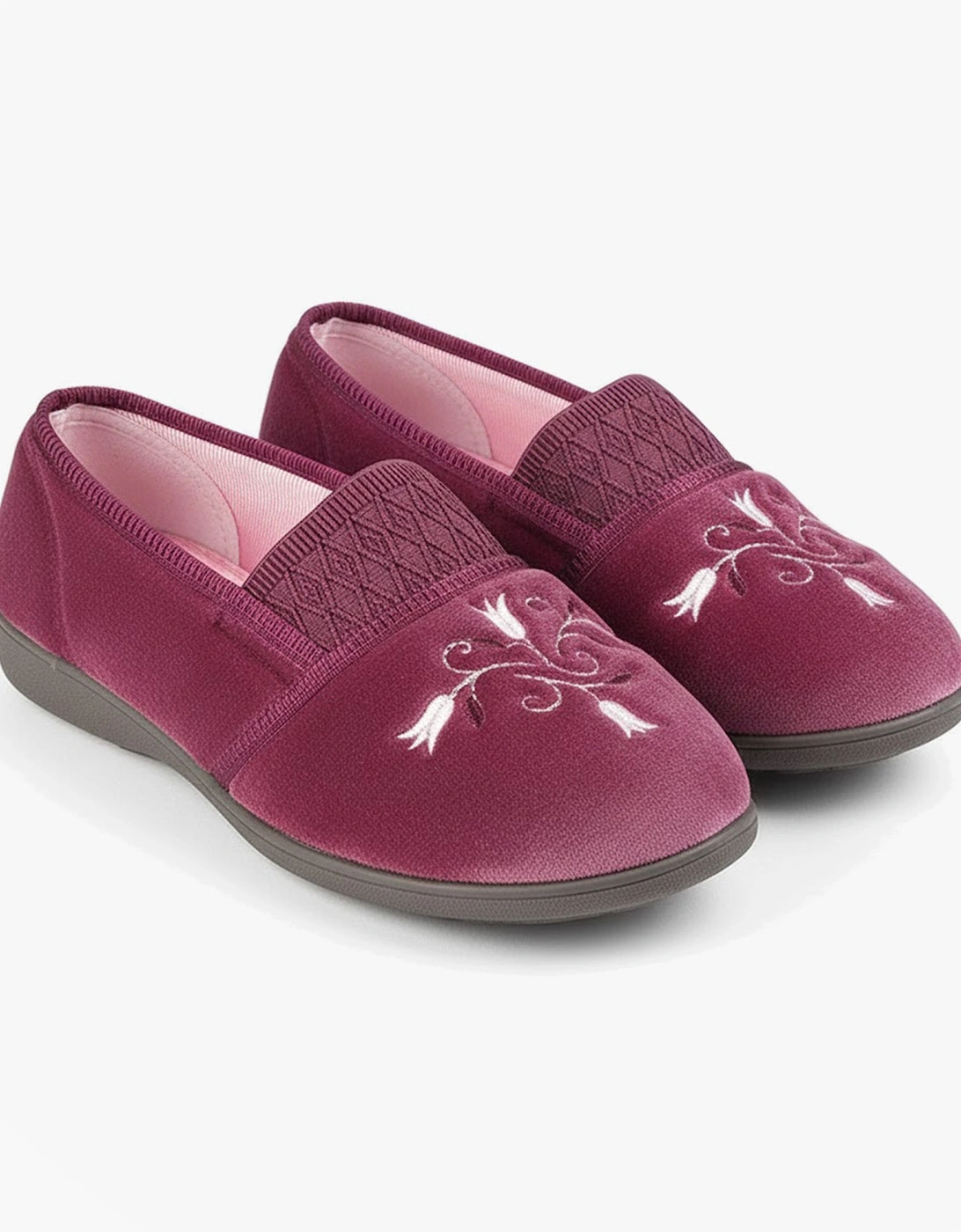 INEZ Womens Full Slippers Heather