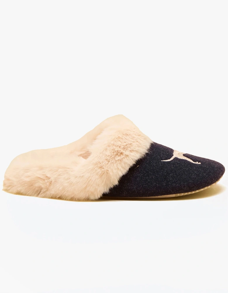 SLIPPET Womens Mule Slippers Navy