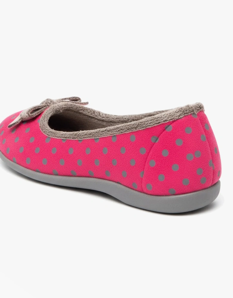 LOUISE Womens Full Slippers Pink