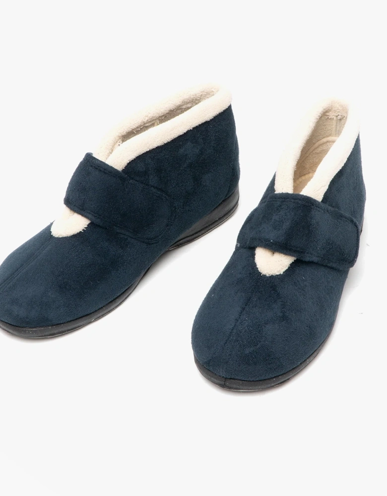 AMELIA Womens Boot Slippers Navy