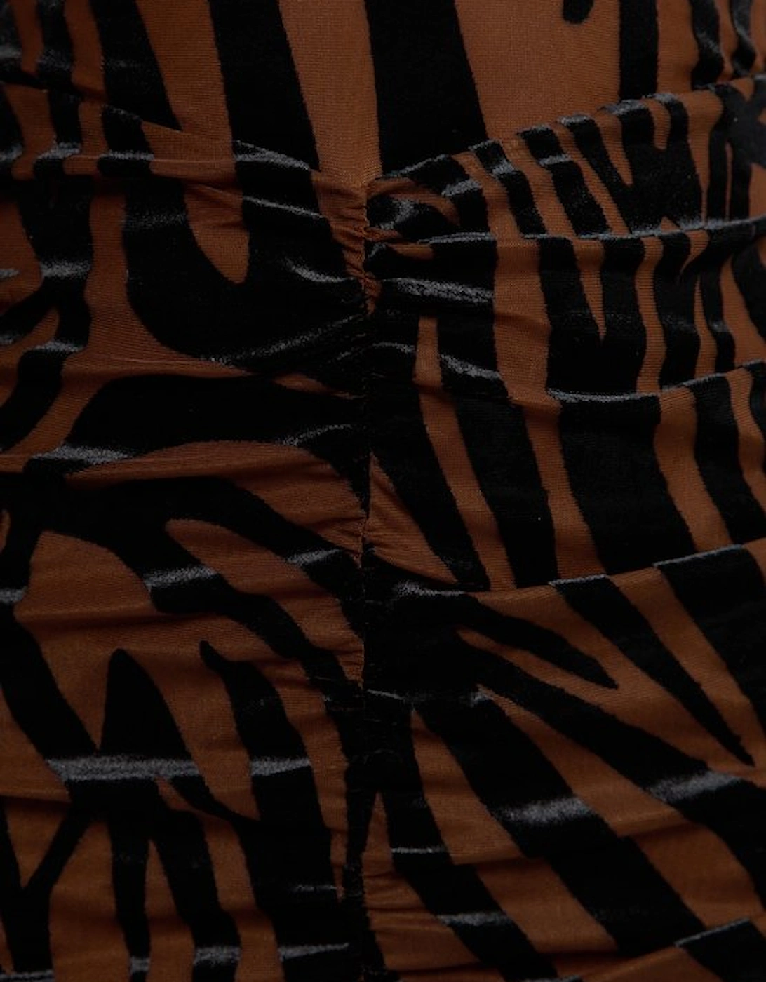 Animal Stretch Velvet Devore Midi Dress