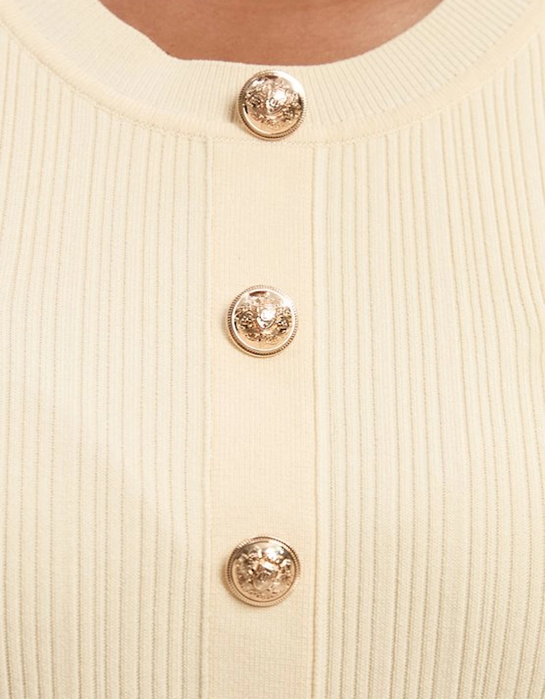 Plus Size Viscose Blend Maxi Knit Dress With Chiffon Sleeve Military Trim