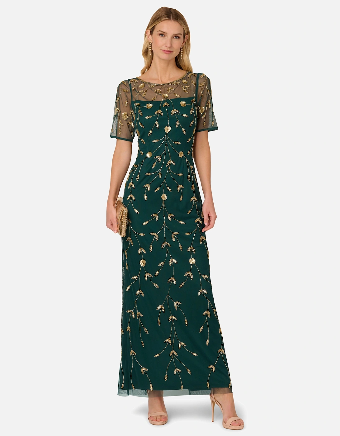 Bead Mesh Long Dress, 2 of 1